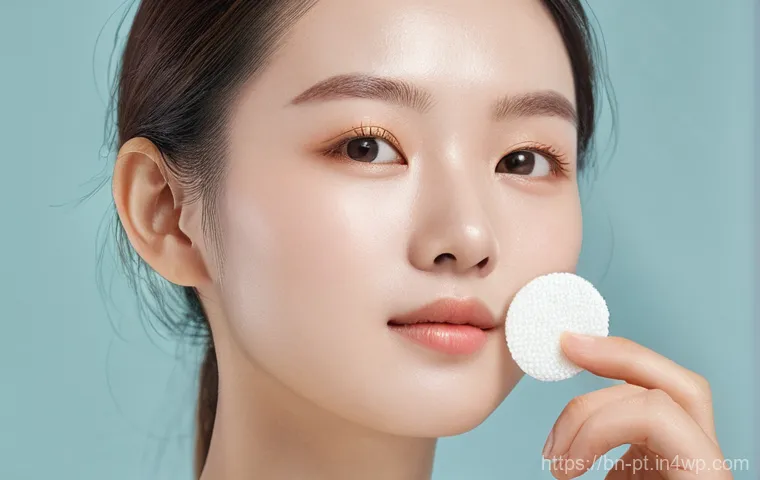 한방 화장품의 계절별 사용법 - **Winter Warmth and Hydration with Hanbang**
    "A serene young woman, in her late 20s to early 30s...